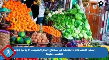 أسعار الخضروات والفاكهة في سوهاج اليوم الخميس 24 يوليو وتأثير الطقس عليها